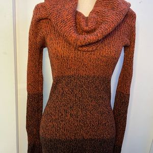 Orange and Brown Turtleneck Dress🧡🤎